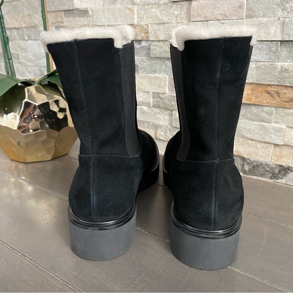 NEW Stuart Weitzman Alpine Faux Fur Lined Suede Chelsea Booties - Picture 5 of 7